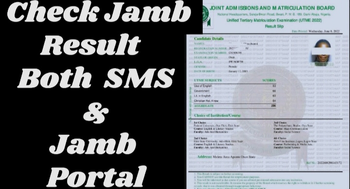 How To Check JAMB Result Through Sms & Online